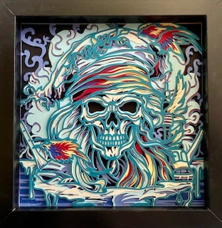 Shadow Box - Pirate With Lights 8 x 8 | Christy's Craft